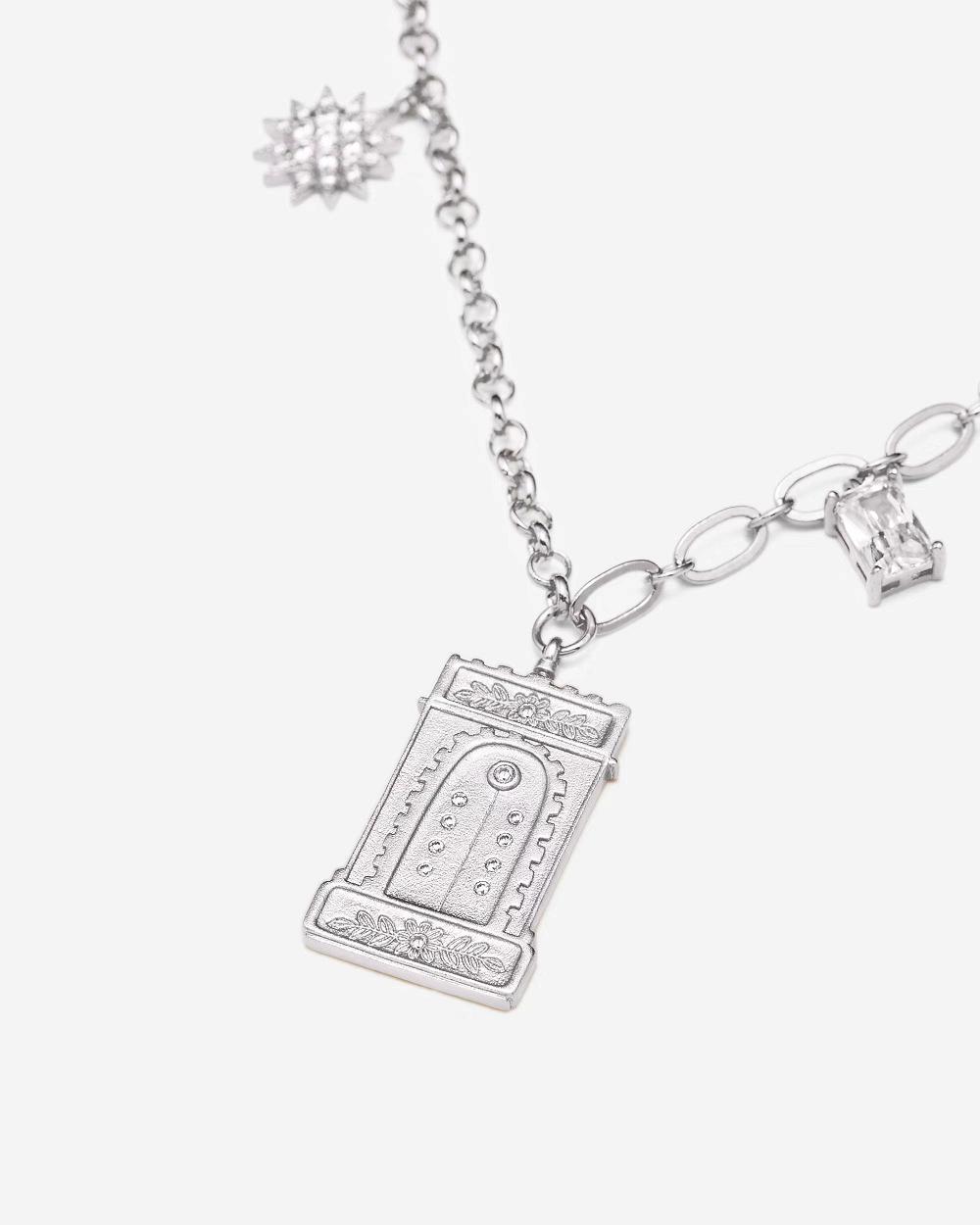 Biżuteria JW PEI Roman Arch Pendant Necklace Women Srebrne | PL1464AP