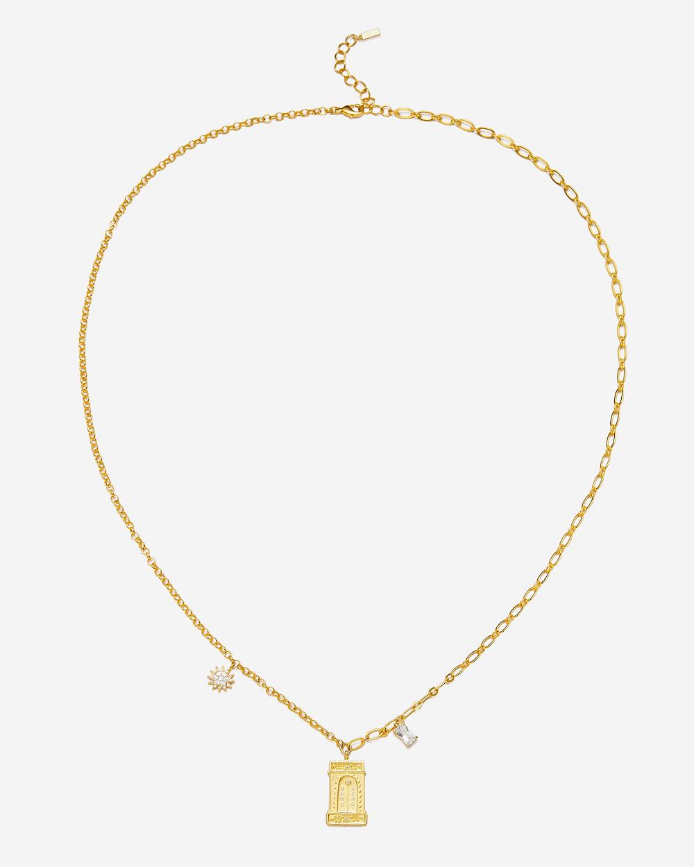 Biżuteria JW PEI Roman Arch Pendant Necklace Women Złote Białe | PL1466DN