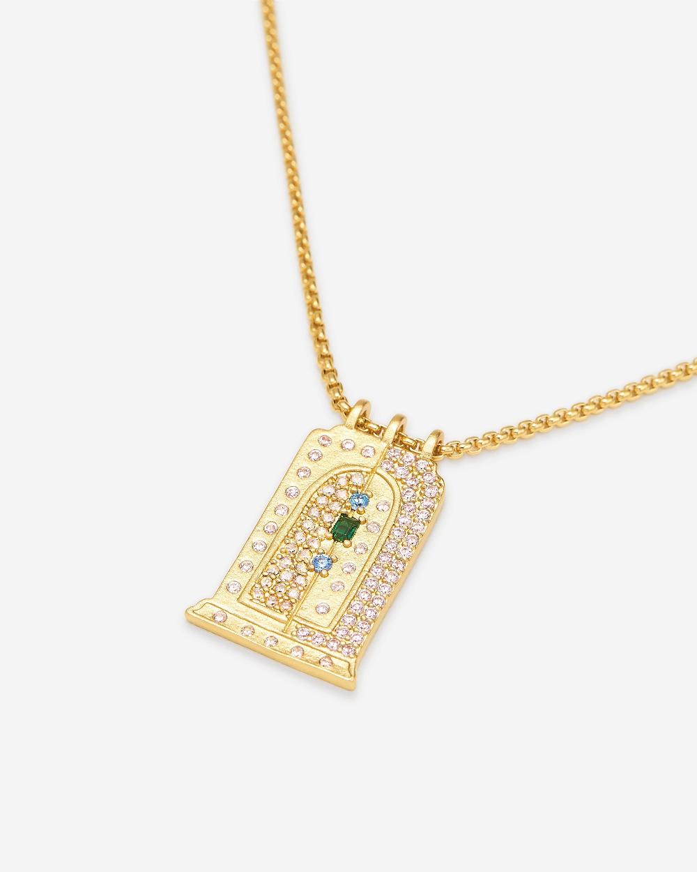 Biżuteria JW PEI Roman Small Arch Pendant Necklace Women Złote Kolorowe | PL1468GL