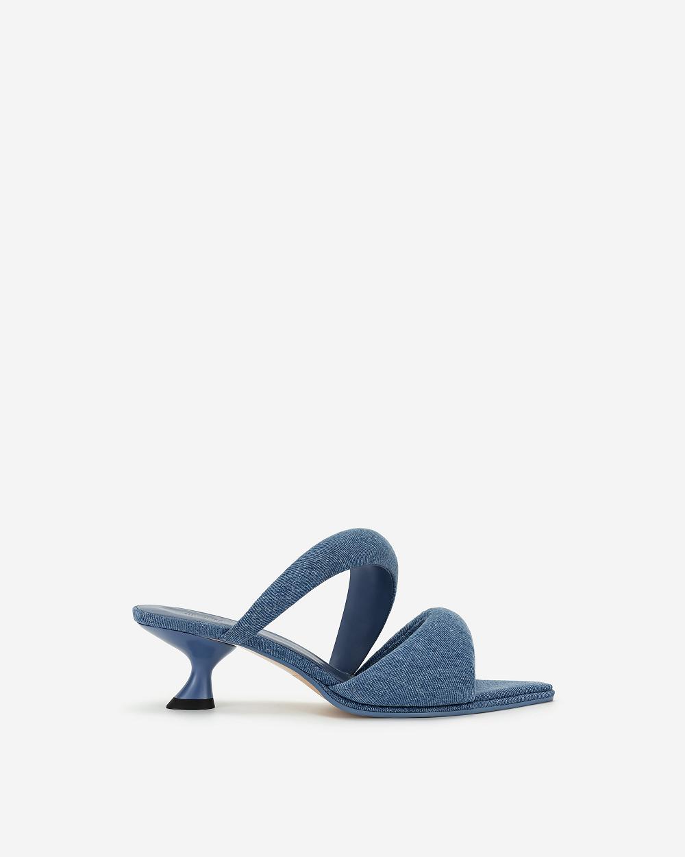 Buty JW PEI JW PEI Sara Mule Denim Women Niebieskie | PL1479MA
