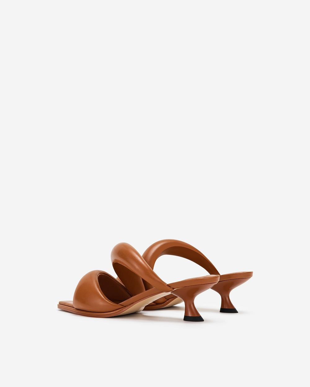 Buty JW PEI JW PEI Sara Mule Women Brązowe | PL1484TV