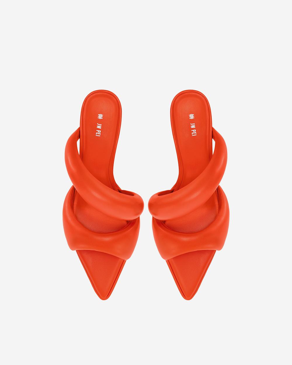 Buty JW PEI JW PEI Sara Mule Women Czerwone | PL1480QZ