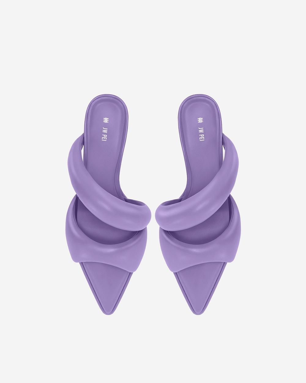 Buty JW PEI JW PEI Sara Mule Women Fioletowe | PL1482EX