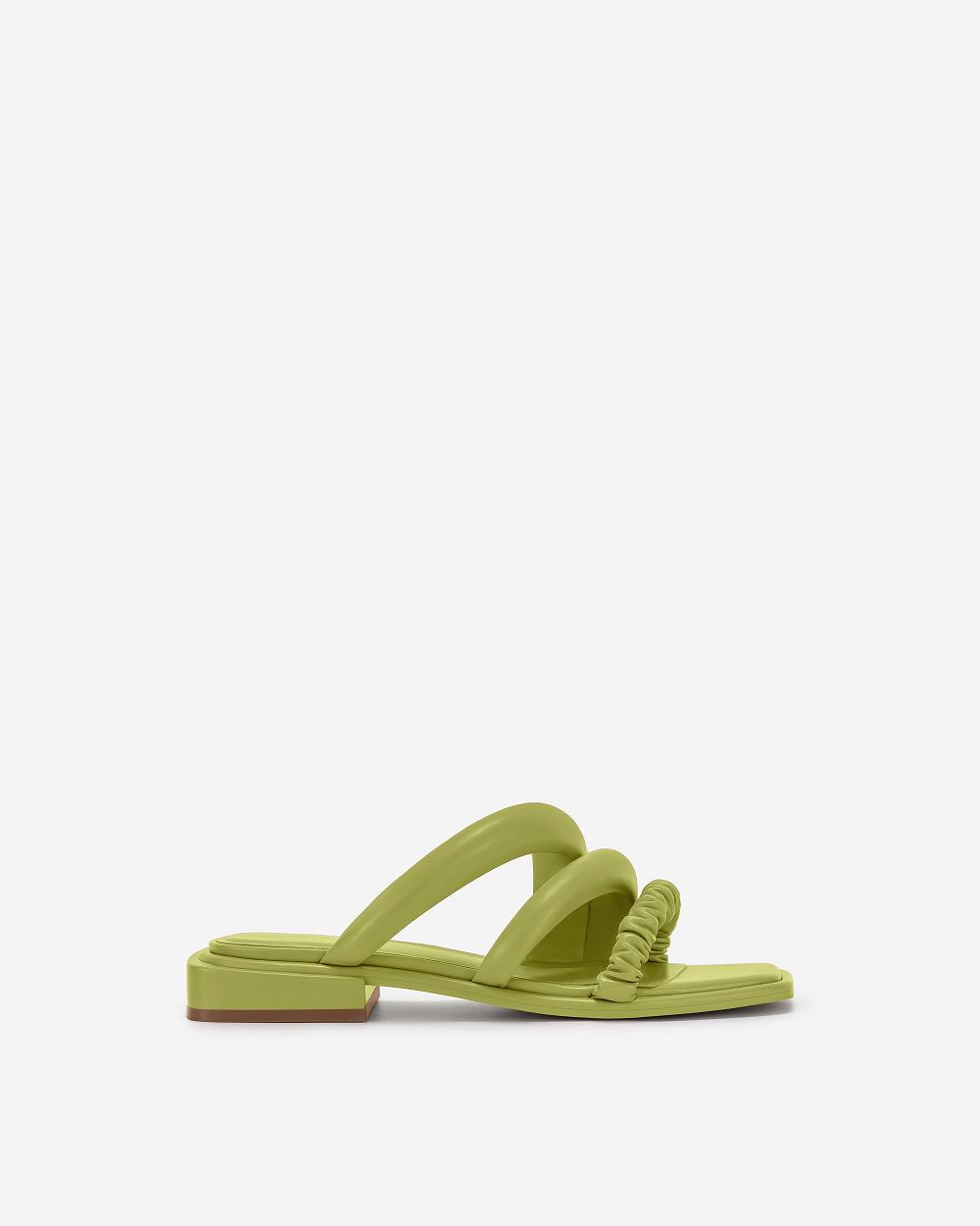 Buty JW PEI Jada Płaskie Mule Women Zielone | PL1473ZG