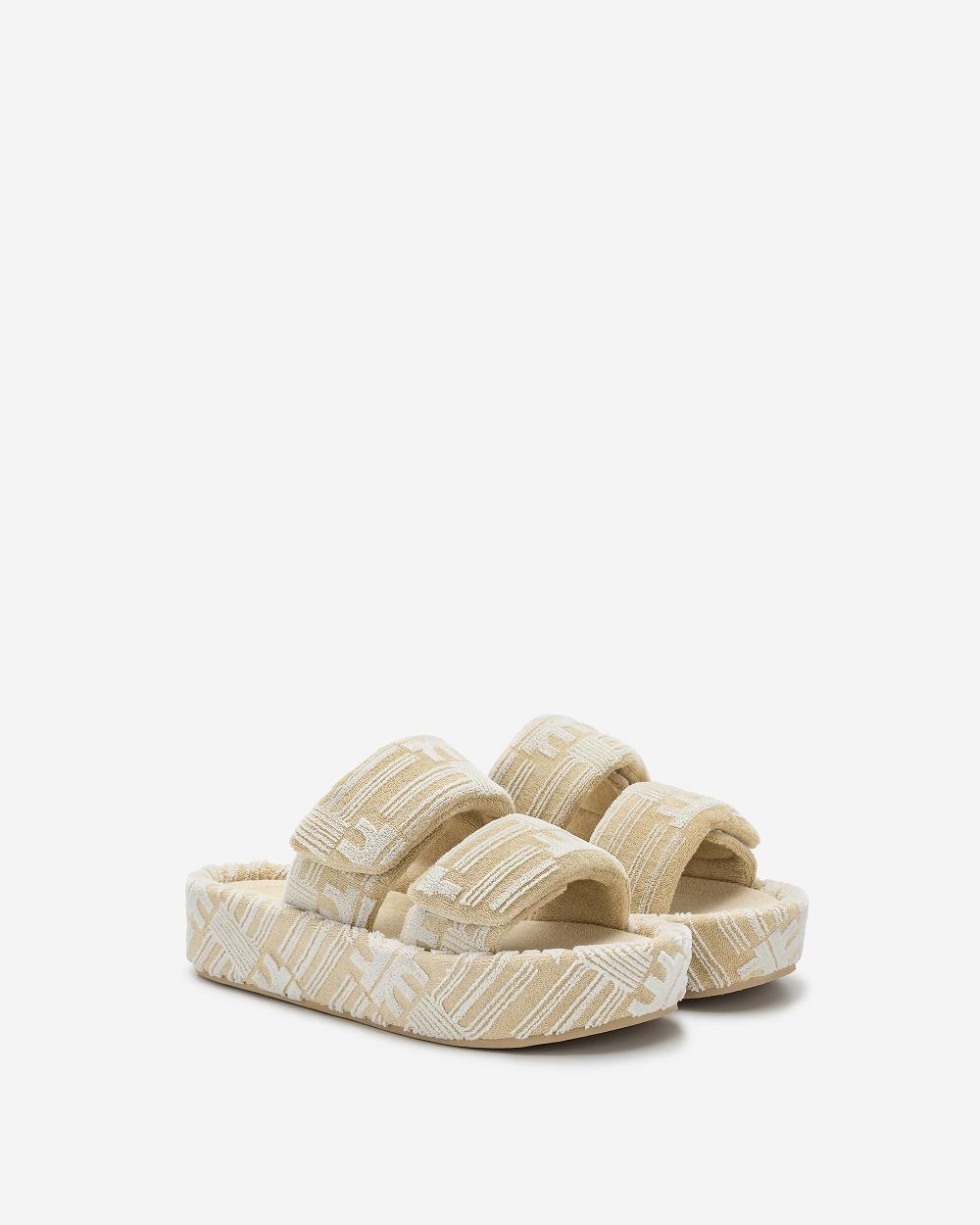 Buty JW PEI Lexi Terry Klapki Sandal Women Białe | PL1489PQ
