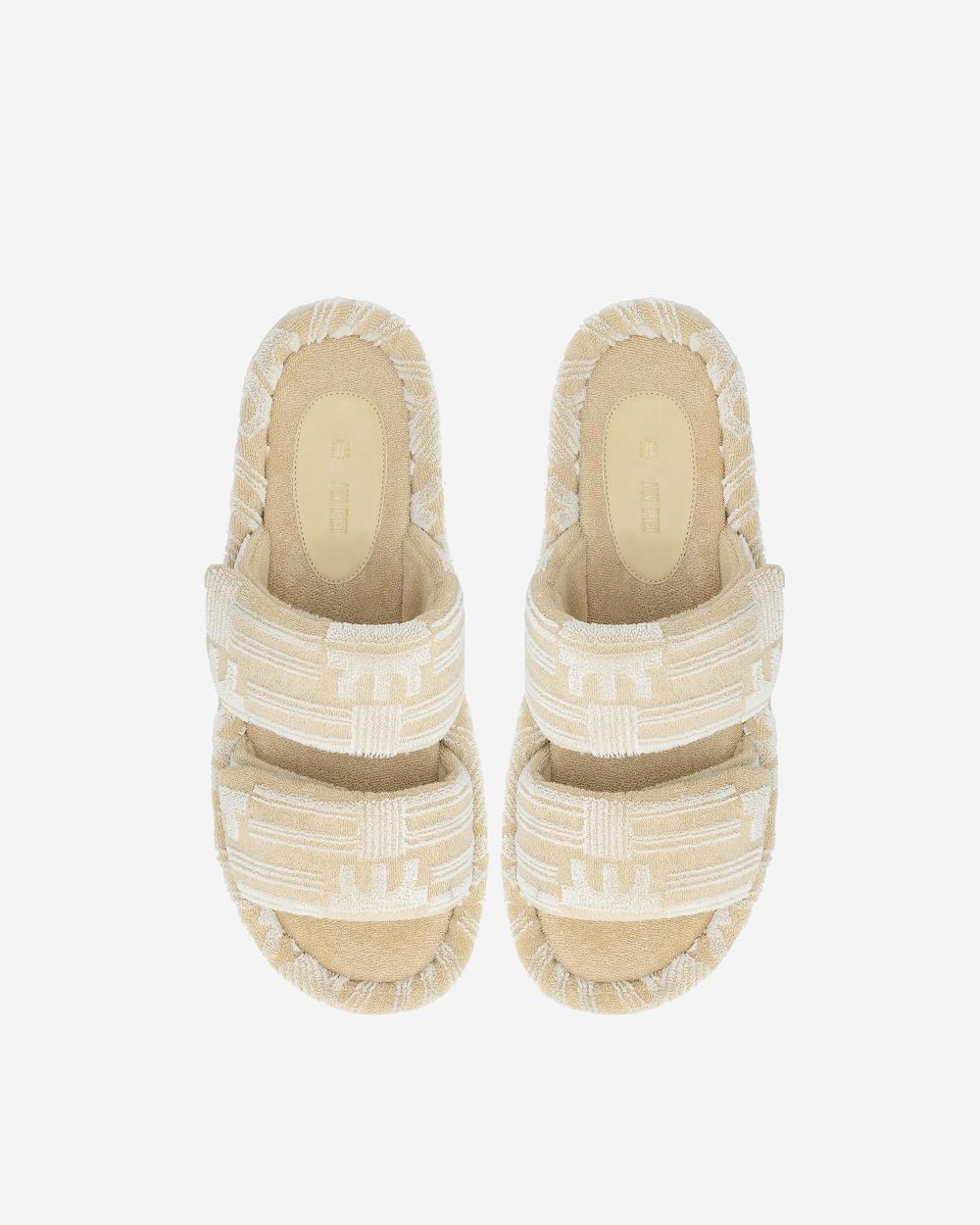Buty JW PEI Lexi Terry Klapki Sandal Women Białe | PL1489PQ