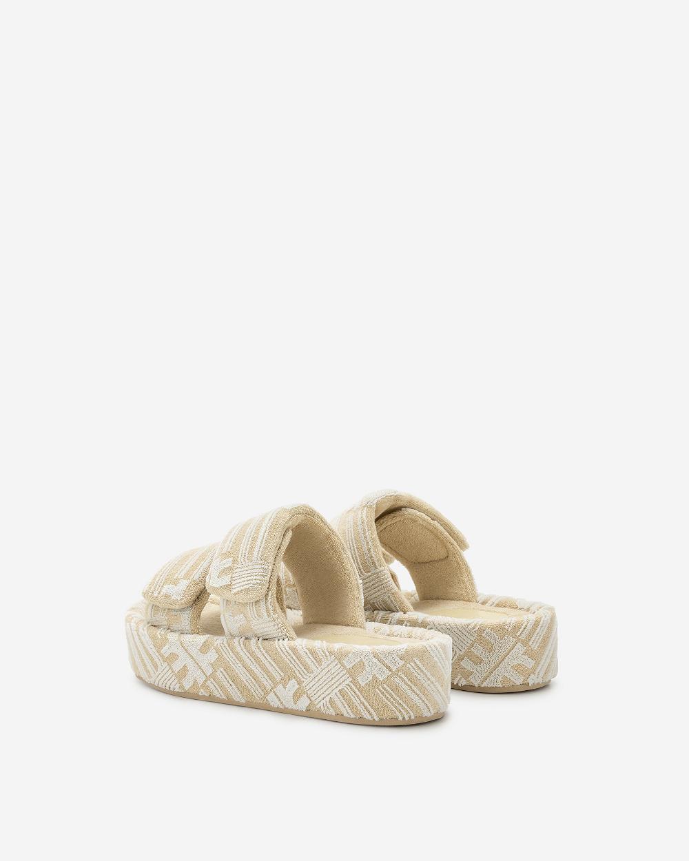 Buty JW PEI Lexi Terry Klapki Sandal Women Białe | PL1489PQ