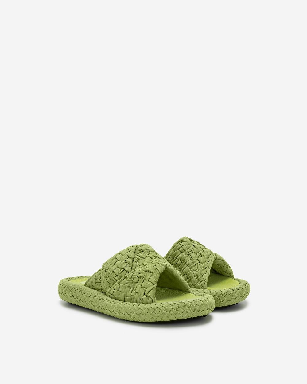 Buty JW PEI Lilah Woven Platformie Sandal Women Zielone | PL1490AP
