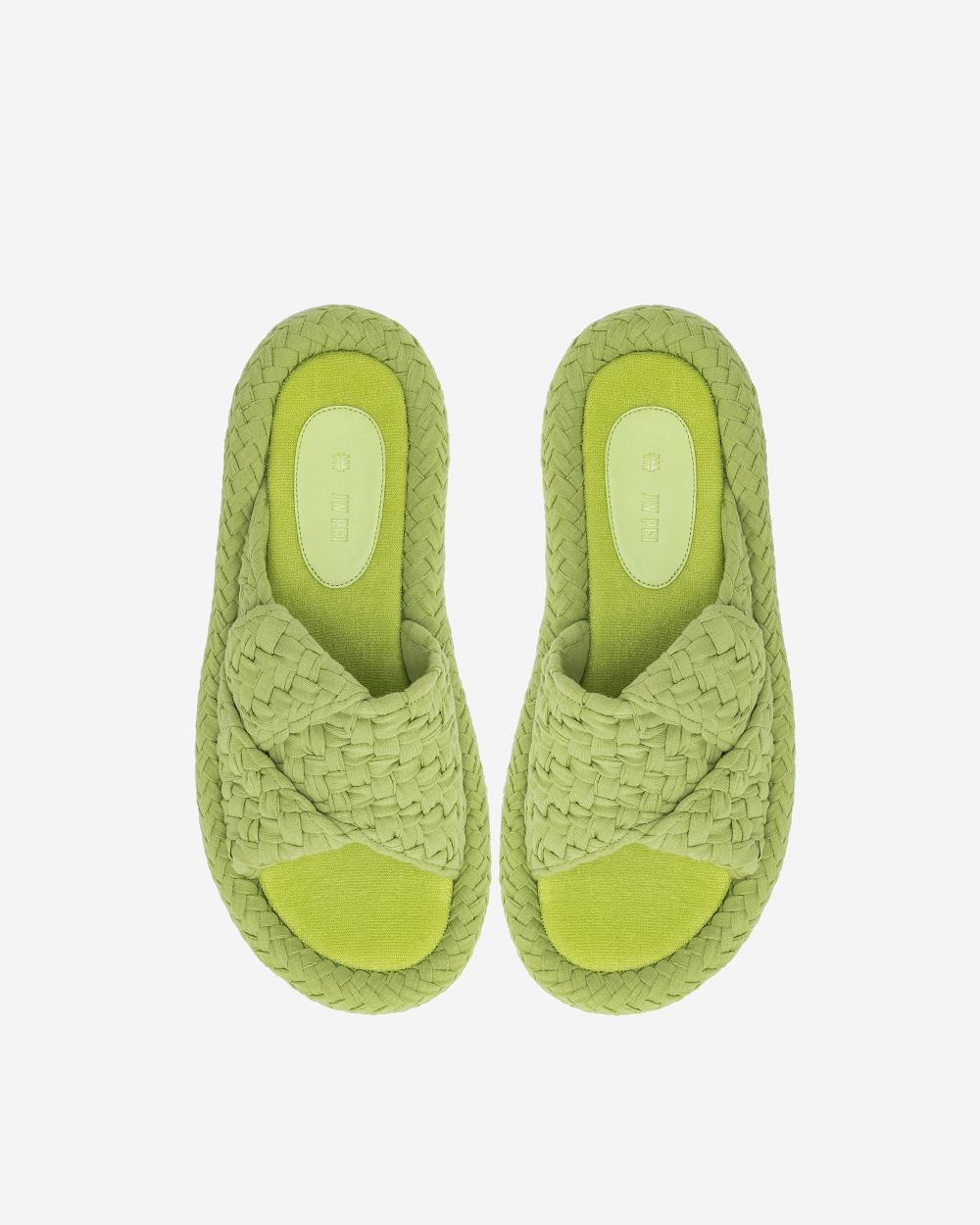 Buty JW PEI Lilah Woven Platformie Sandal Women Zielone | PL1490AP
