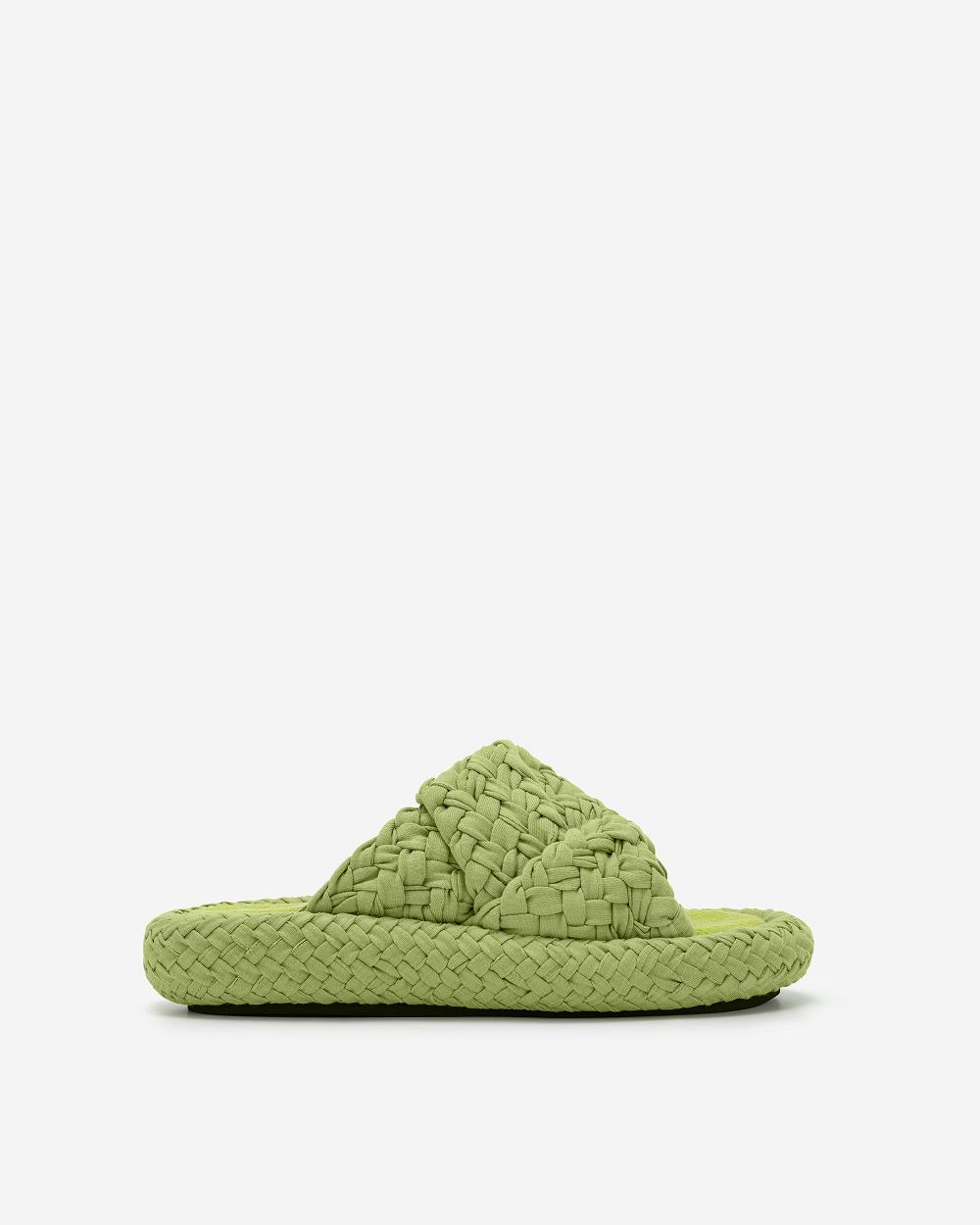 Buty JW PEI Lilah Woven Platformie Sandal Women Zielone | PL1490AP
