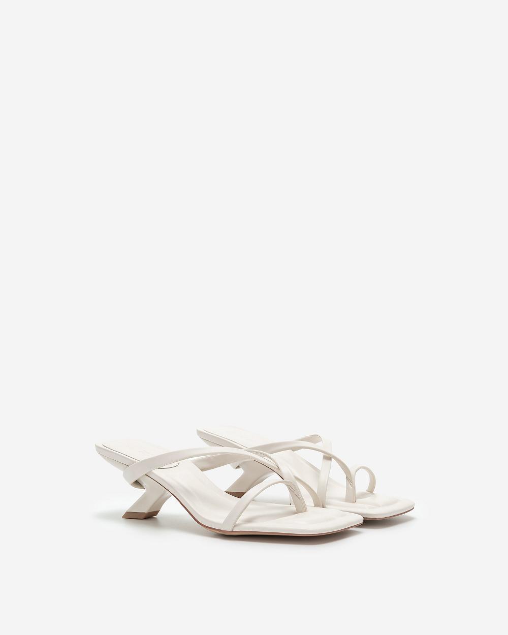 Buty JW PEI Maeve Z Paskami Mule Klasyczne Women Białe | PL1495HK