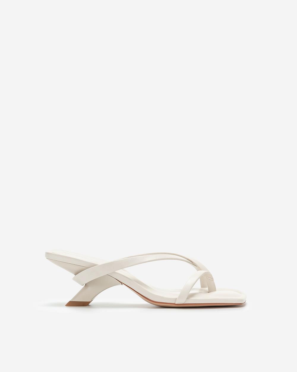 Buty JW PEI Maeve Z Paskami Mule Klasyczne Women Białe | PL1495HK