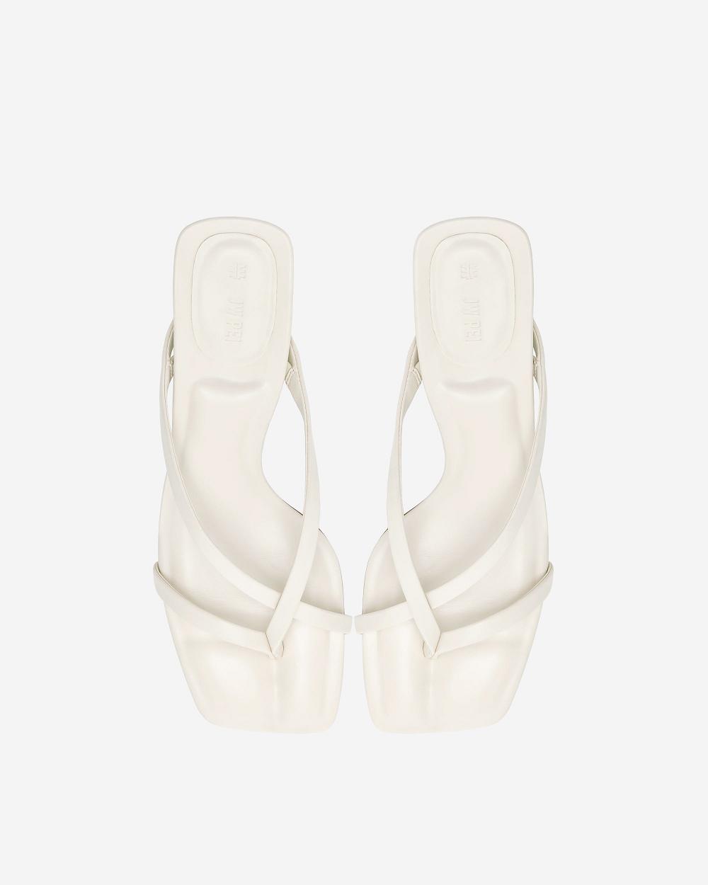 Buty JW PEI Maeve Z Paskami Mule Women Białe | PL1502VD