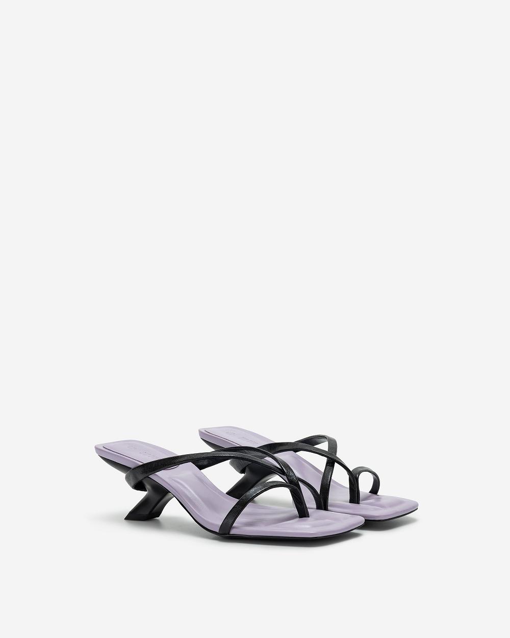 Buty JW PEI Maeve Z Paskami Mule Women Czarne | PL1503BC