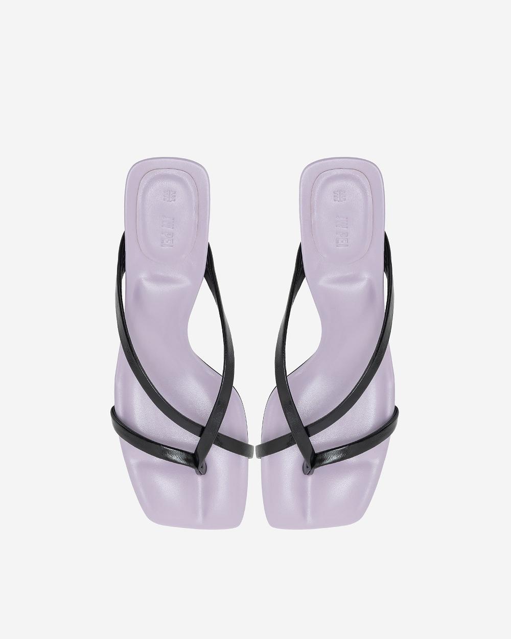 Buty JW PEI Maeve Z Paskami Mule Women Czarne | PL1503BC