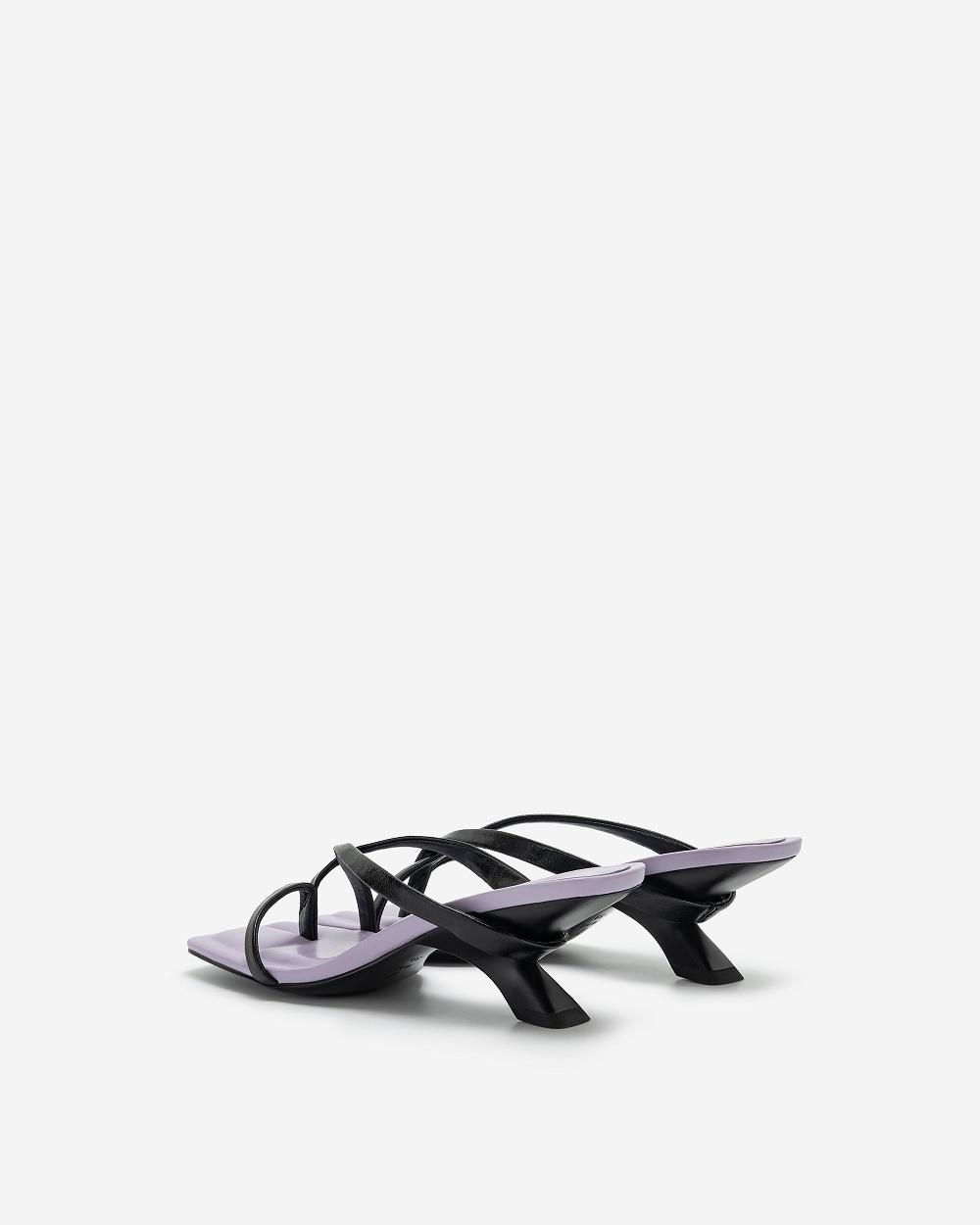 Buty JW PEI Maeve Z Paskami Mule Women Czarne | PL1503BC