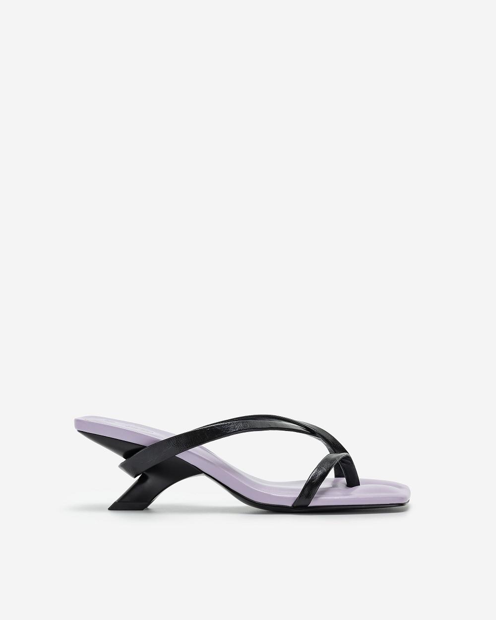 Buty JW PEI Maeve Z Paskami Mule Women Czarne | PL1503BC