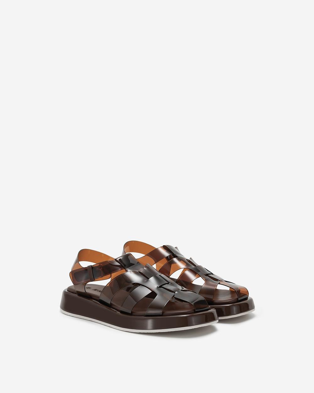 Buty JW PEI Piper Platformie Sandal Women Kawa | PL1504NB