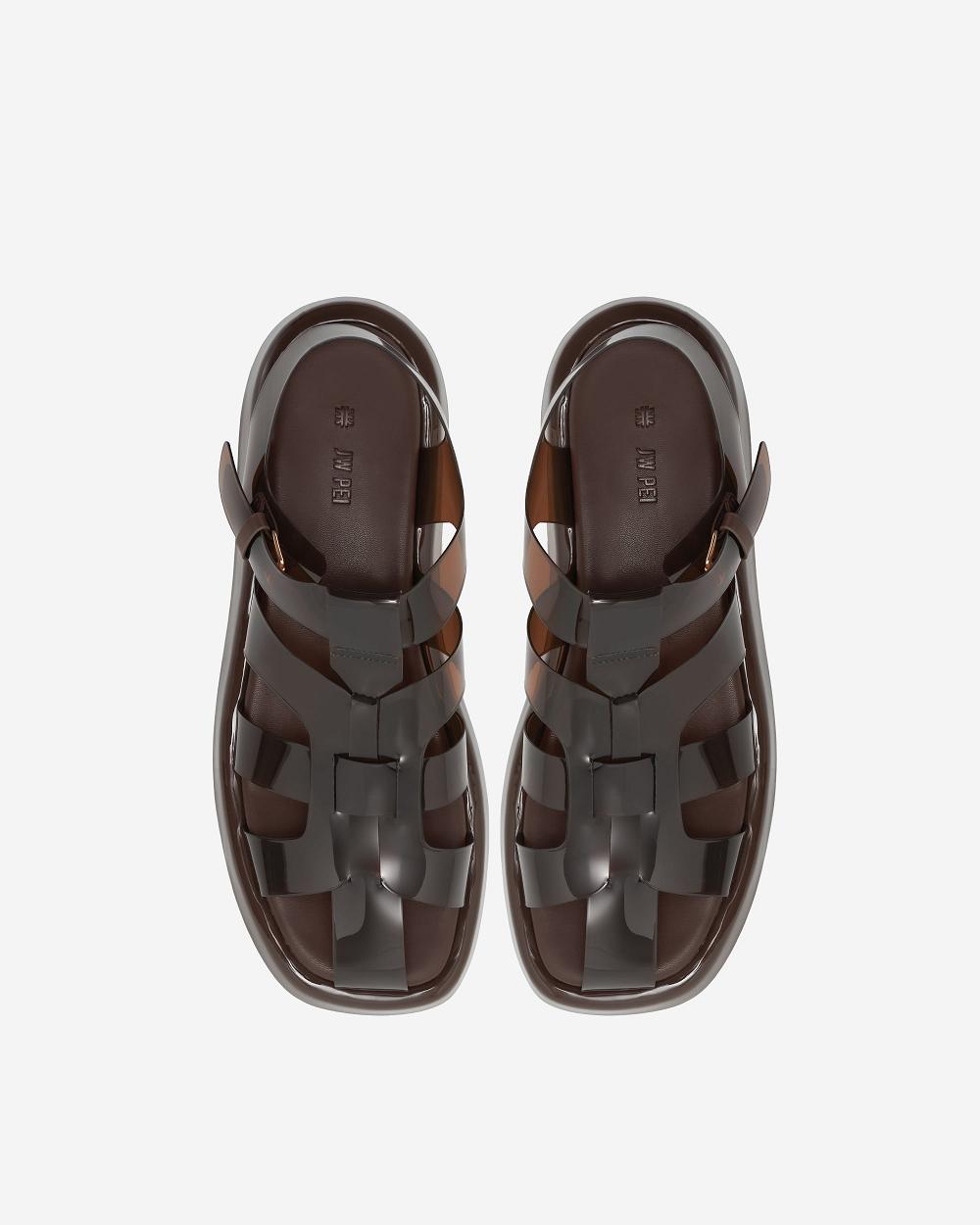 Buty JW PEI Piper Platformie Sandal Women Kawa | PL1504NB