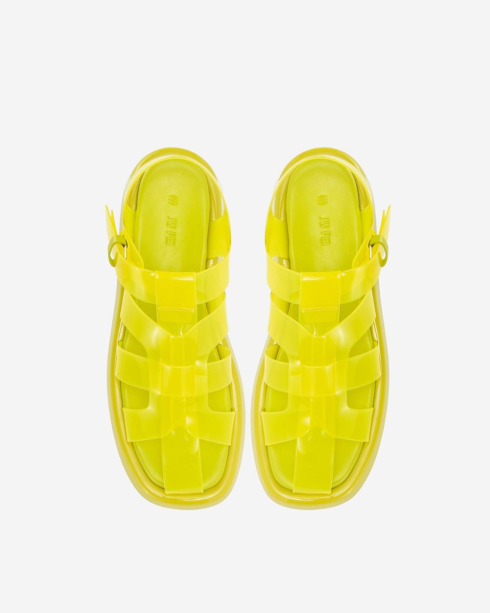 Buty JW PEI Piper Platformie Sandal Women Żółte | PL1505MA