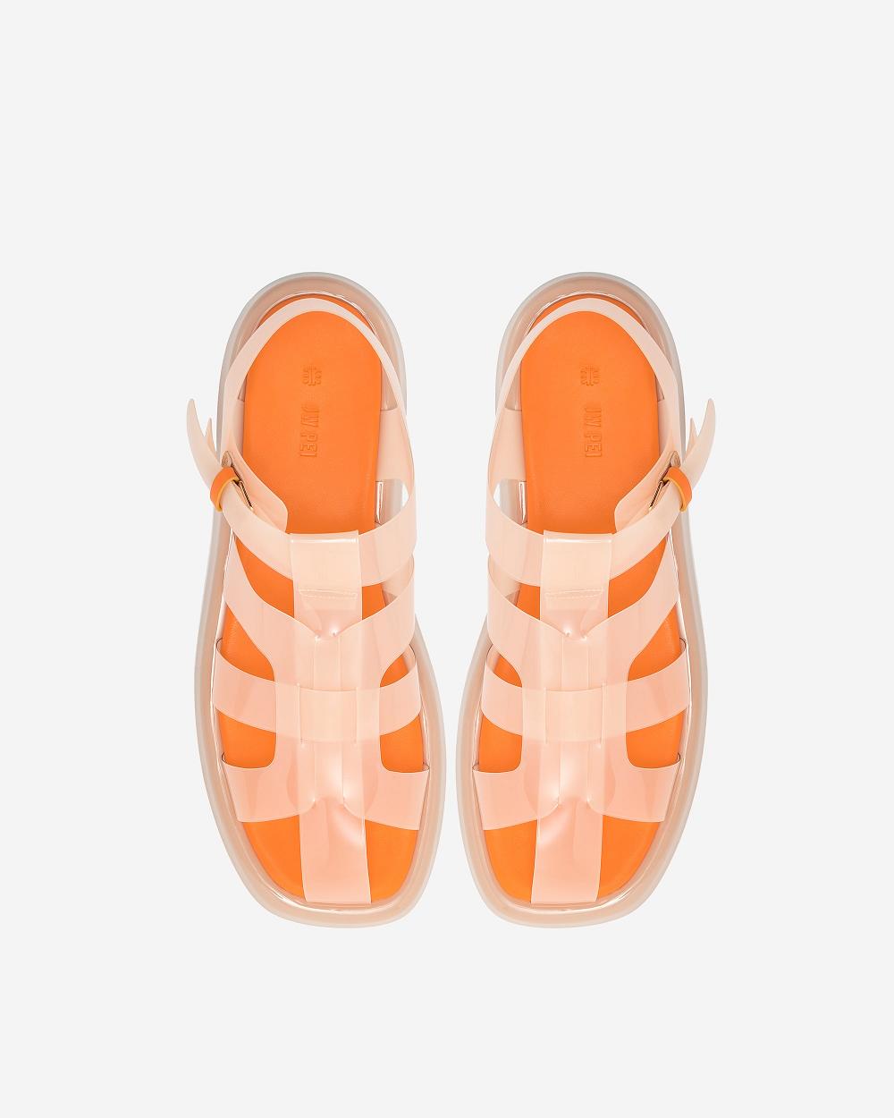 Buty JW PEI Piper Platformie Sandal Women Beżowe Pomarańczowe | PL1507WY