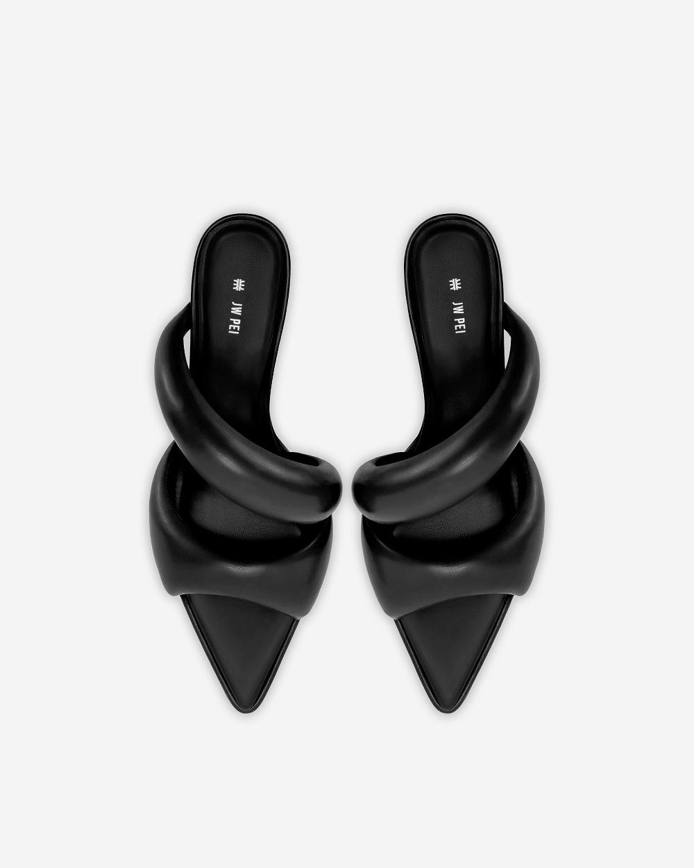 Buty JW PEI Sara Mule Women Czarne | PL1513IS