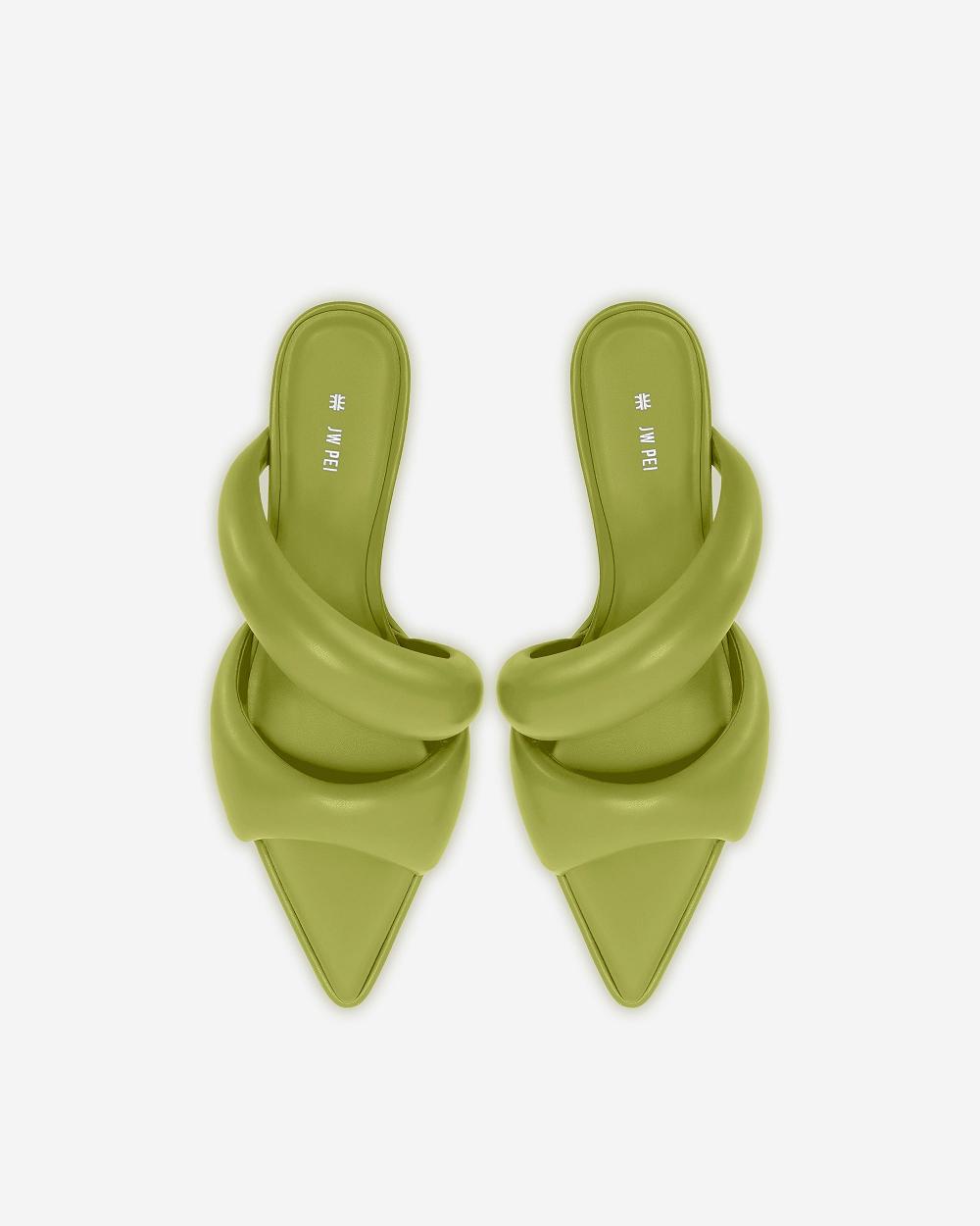 Buty JW PEI Sara Mule Women Oliwkowe | PL1511YU