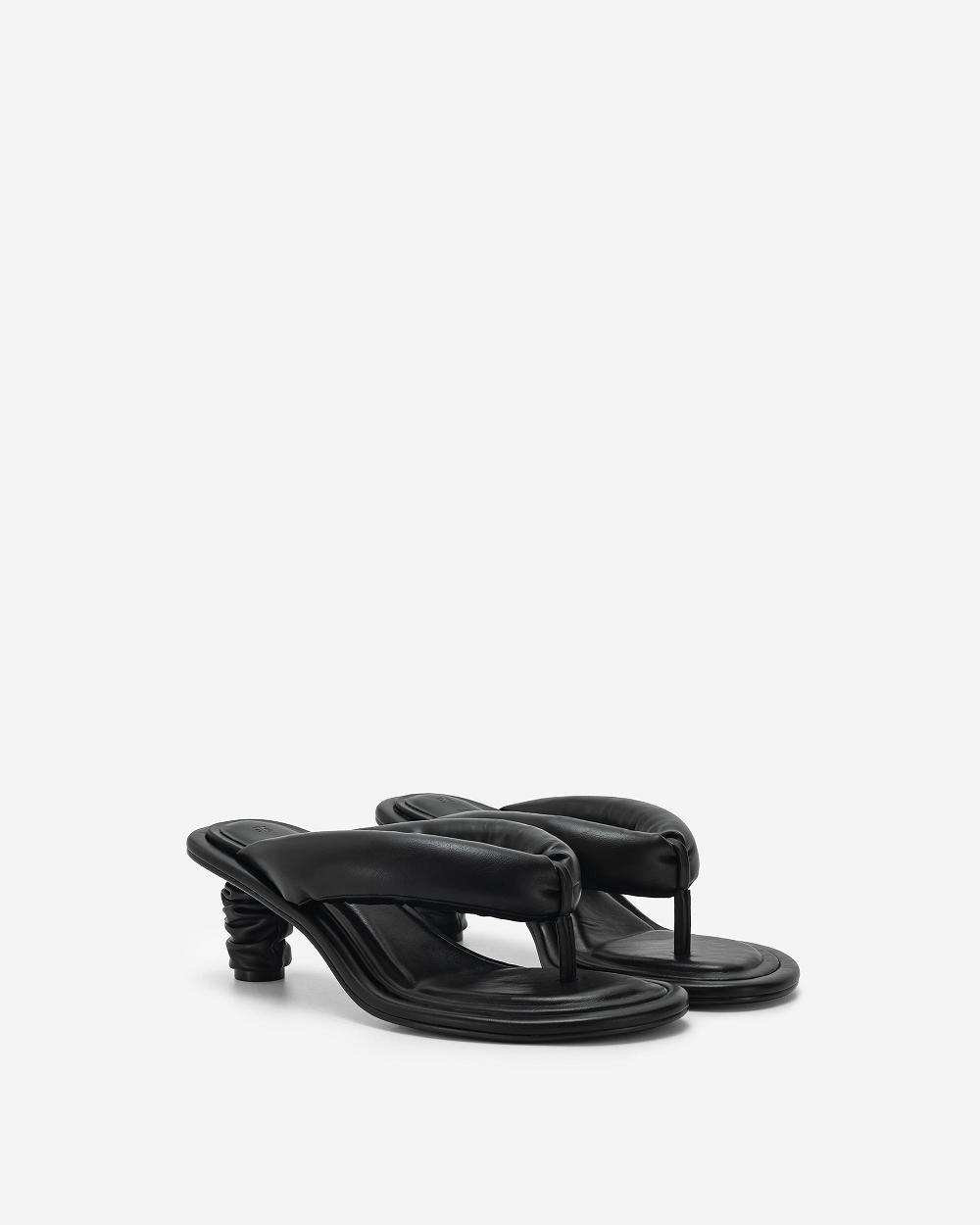 Buty JW PEI Talia Puffed Sandal Women Czarne | PL1518DN