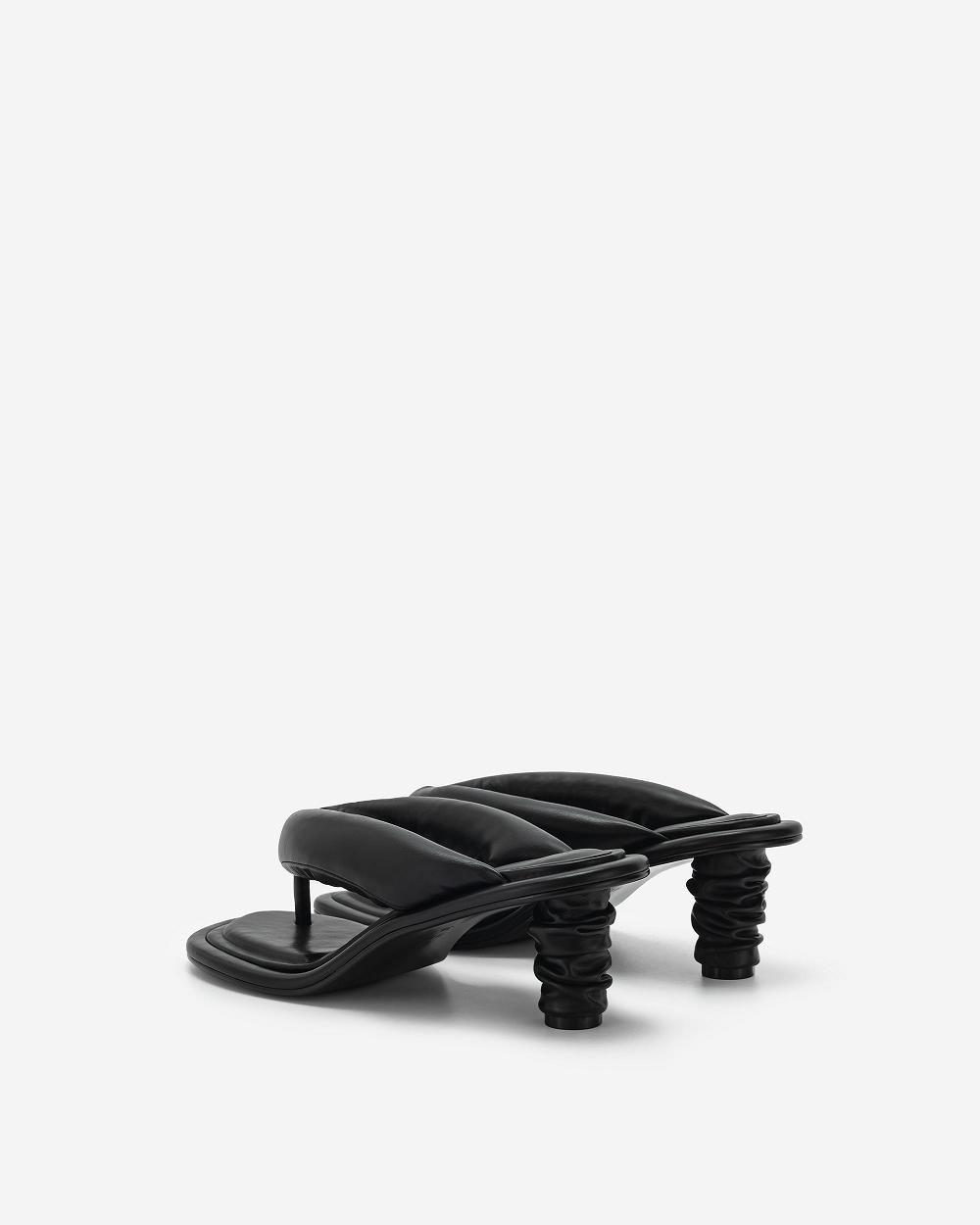 Buty JW PEI Talia Puffed Sandal Women Czarne | PL1518DN