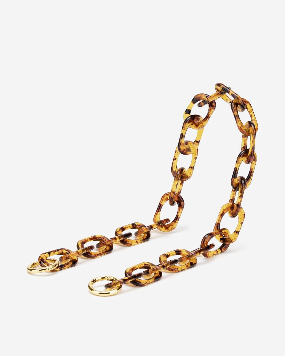 Pasek Łańcuszkowy JW PEI Mya Tortoiseshell Acrylic Women Złote | PL1388DN