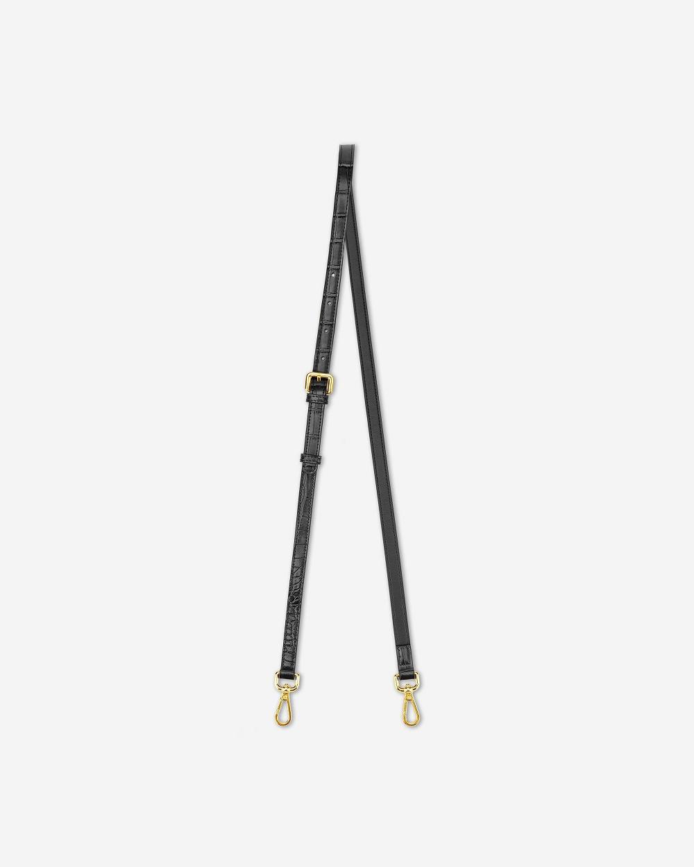 Pasek Łańcuszkowy JW PEI Paskiem for Mini Flap Women Czarne | PL1395ZG