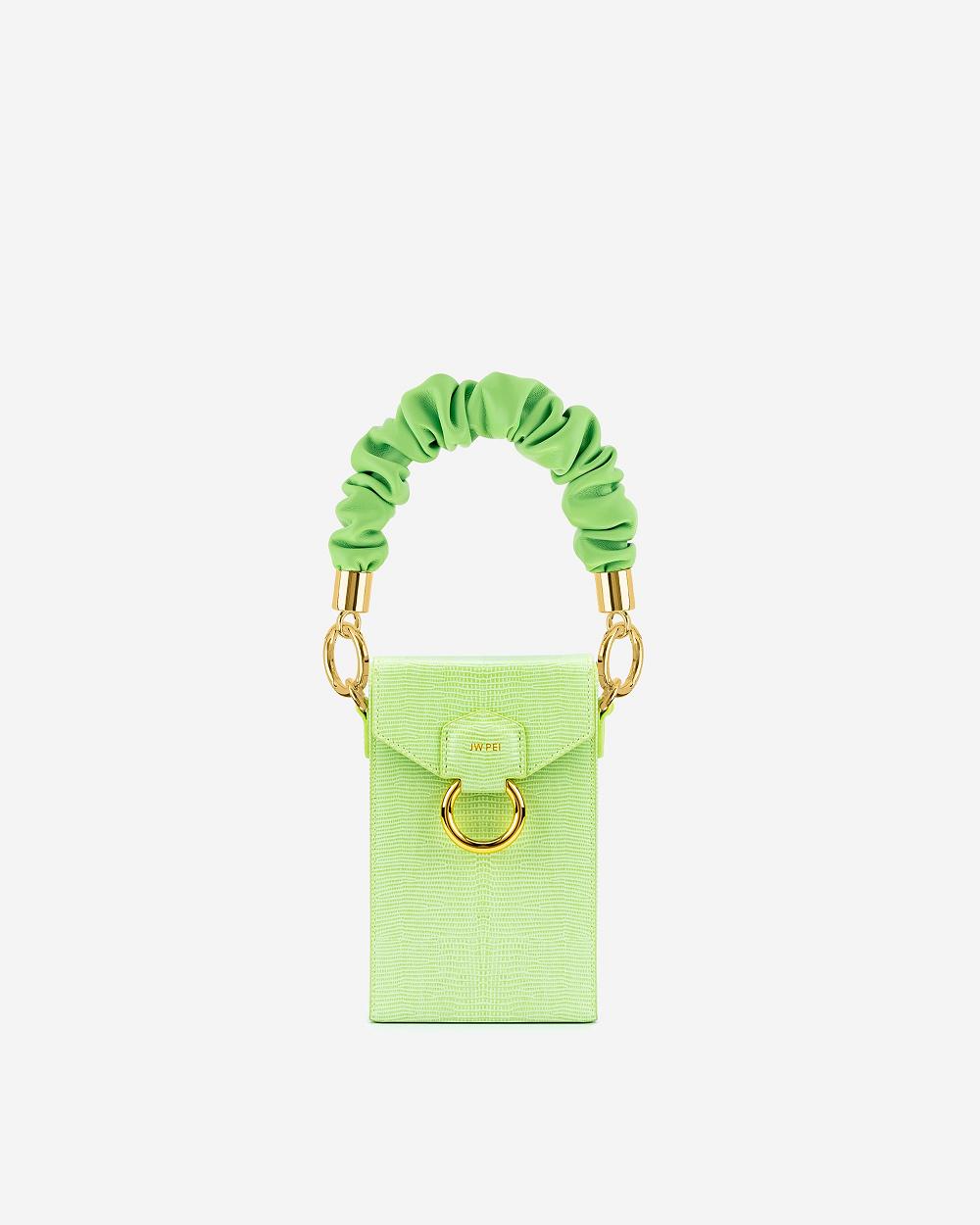 Pasek Łańcuszkowy JW PEI Scrunchie Women Zielone | PL1389FM