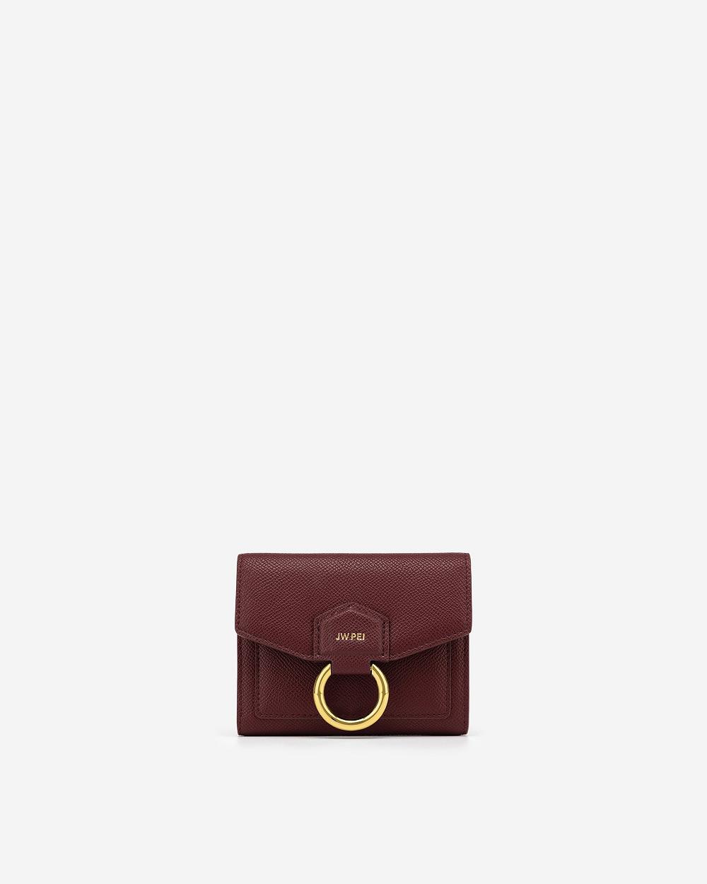 Portfele JW PEI Stella Women Bordowe | PL1519FM