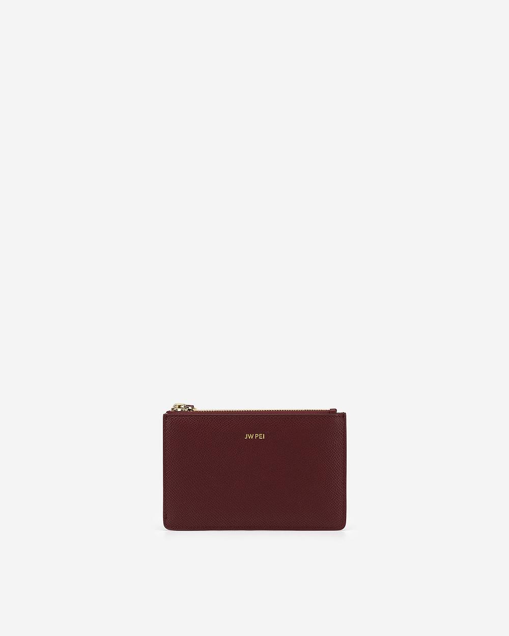 Posiadacz Karty JW PEI Quinn Zipped Women Bordowe | PL1356UT