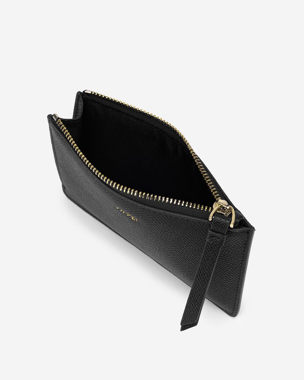 Posiadacz Karty JW PEI Quinn Zipped Women Czarne | PL1360AP