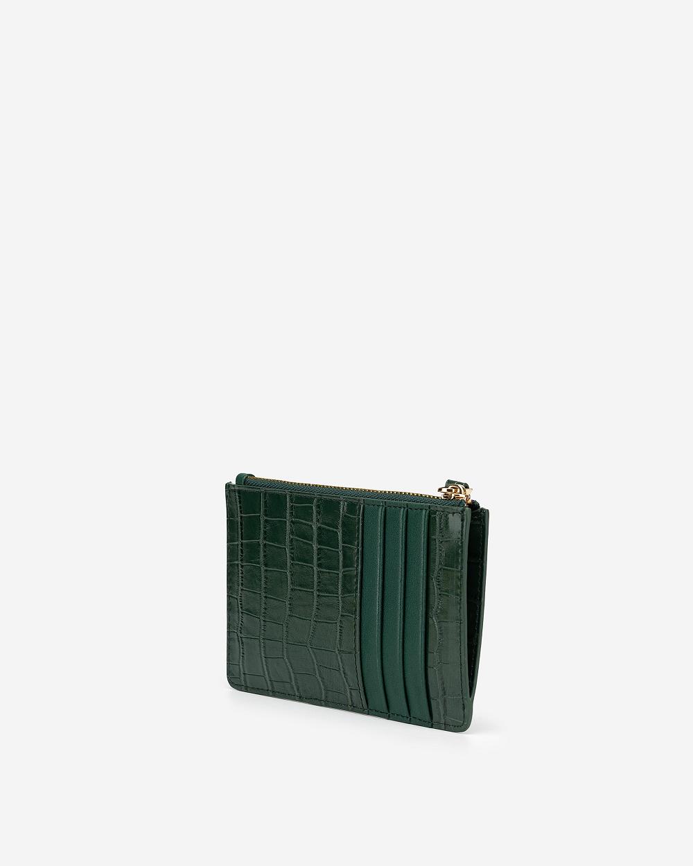 Posiadacz Karty JW PEI Quinn Zipped Women Oliwkowe | PL1362DN