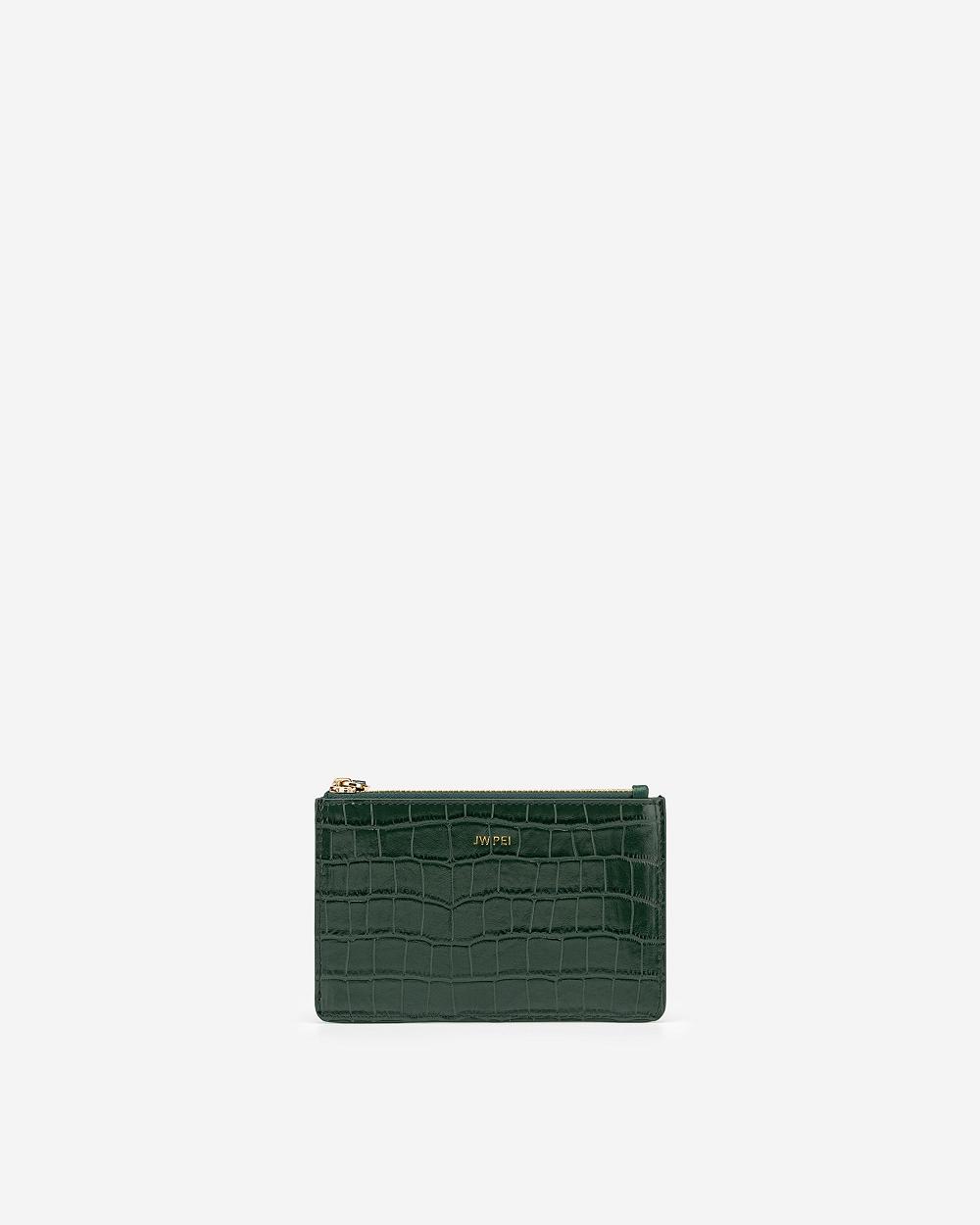 Posiadacz Karty JW PEI Quinn Zipped Women Oliwkowe | PL1362DN