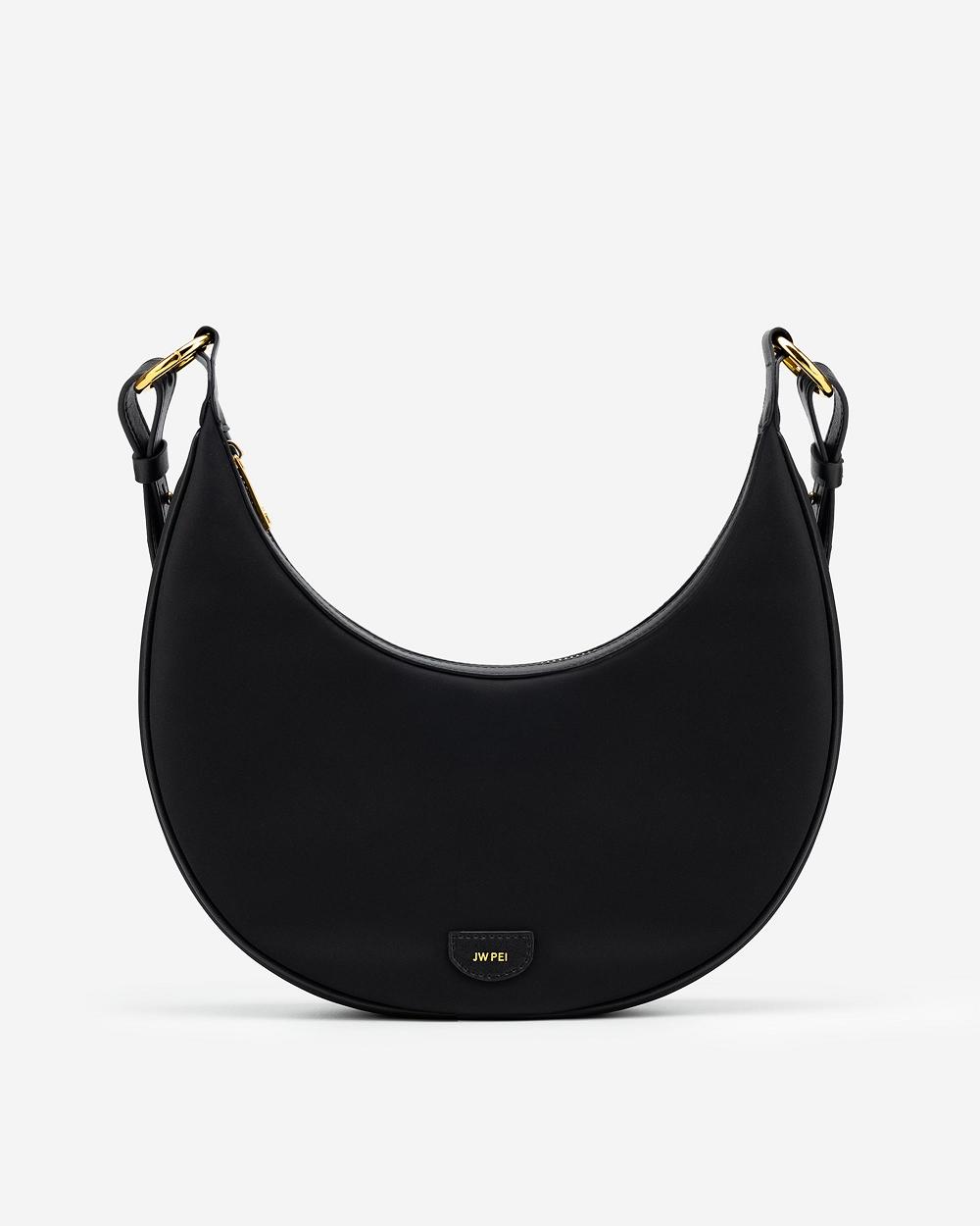Torba Crossbody JW PEI Carly Nylon Saddle Women Czarne | PL1004LH