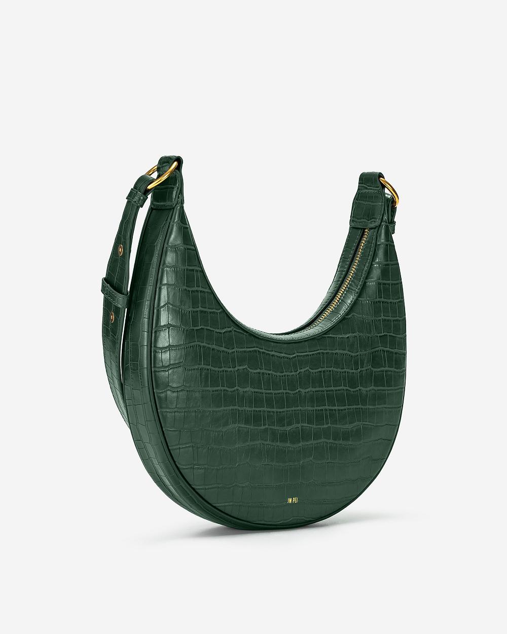 Torba Crossbody JW PEI Carly Saddle Women Zielone | PL1007CE