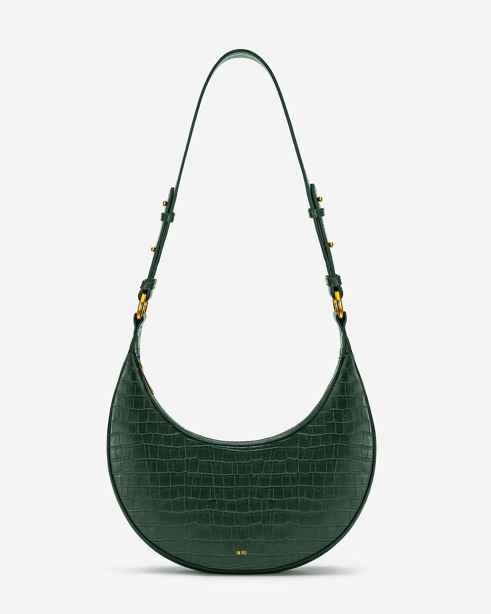 Torba Crossbody JW PEI Carly Saddle Women Zielone | PL1007CE