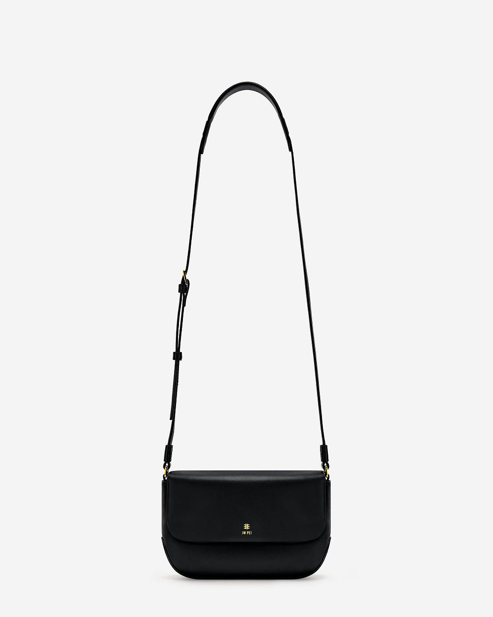 Torba Crossbody JW PEI Debby Flap Women Czarne | PL1012QZ