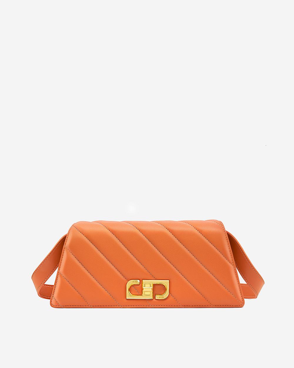 Torba Crossbody JW PEI Elsa Front Flap Women Pomarańczowe | PL1013WY