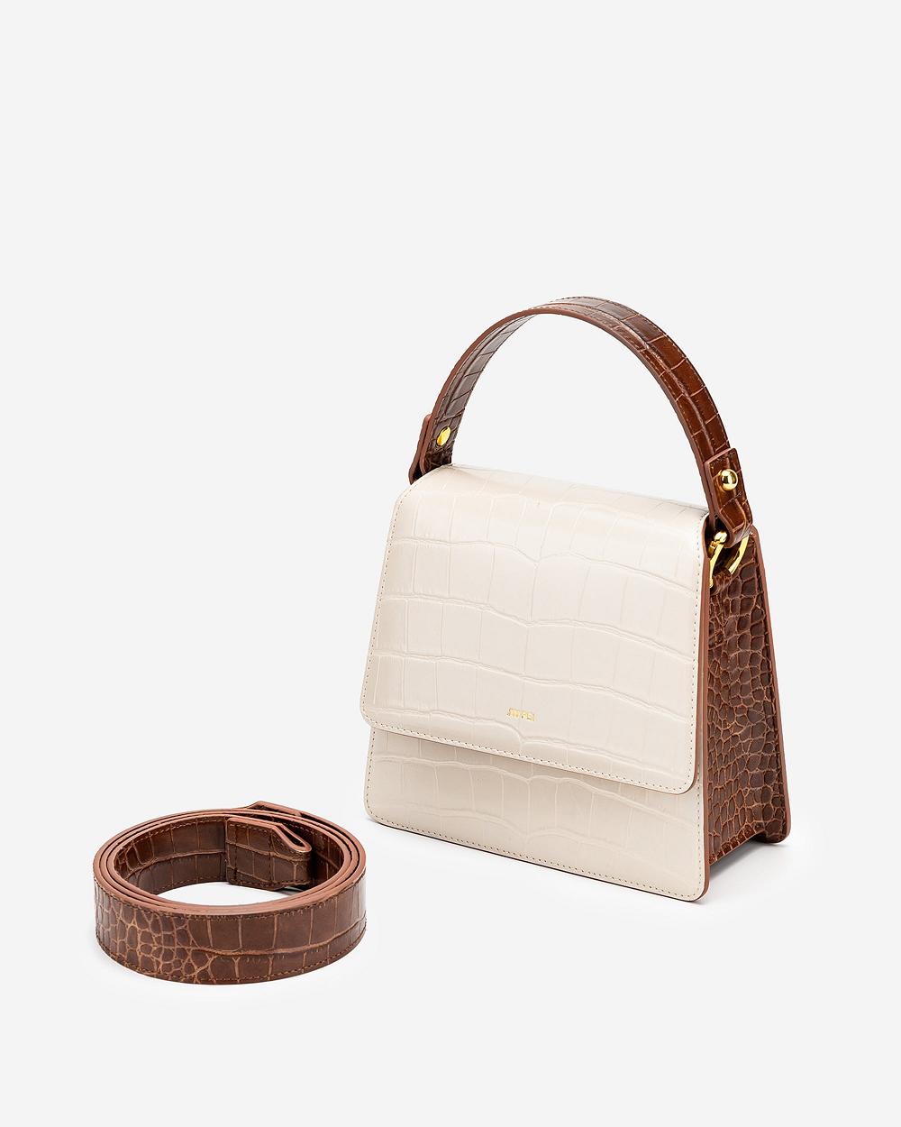 Torba Crossbody JW PEI FAE Top Handle Women Beżowe Brązowe | PL1018UT