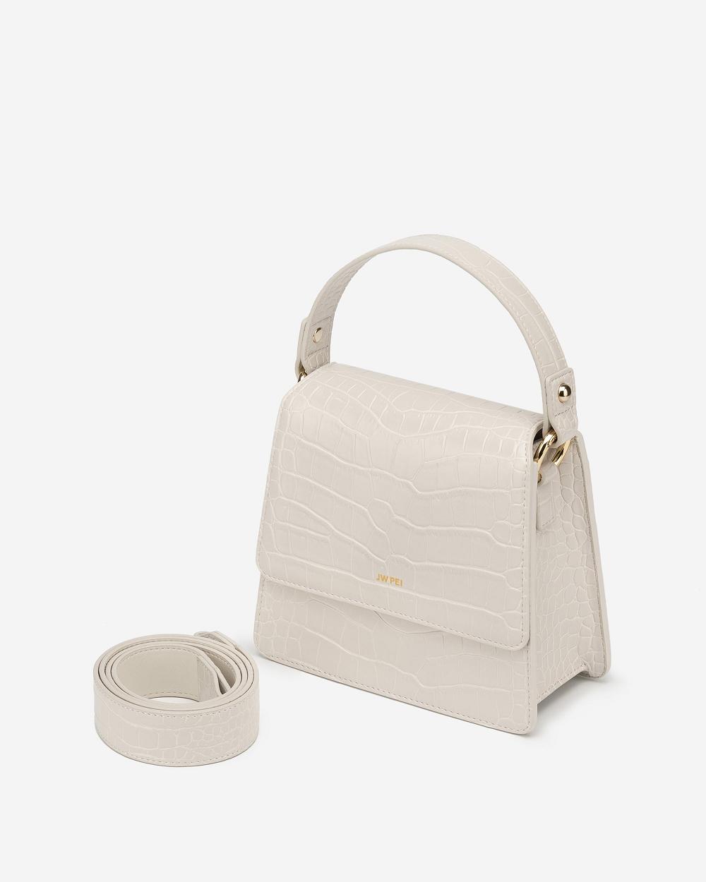 Torba Crossbody JW PEI FAE Top Handle Women Białe | PL1020OR