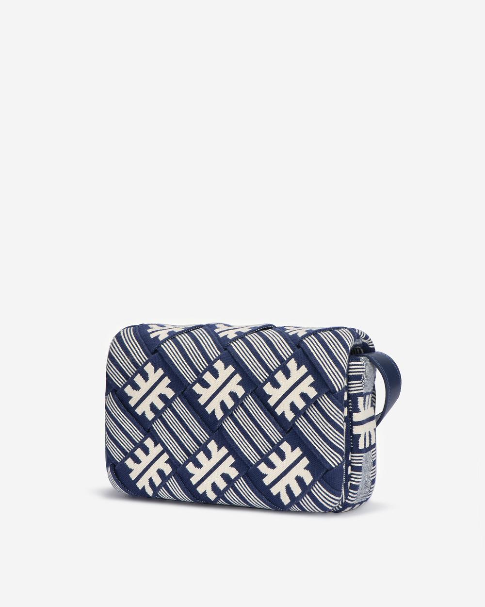 Torba Crossbody JW PEI FEI Maze Jacquard Knit Women Granatowe Białe | PL1022AP