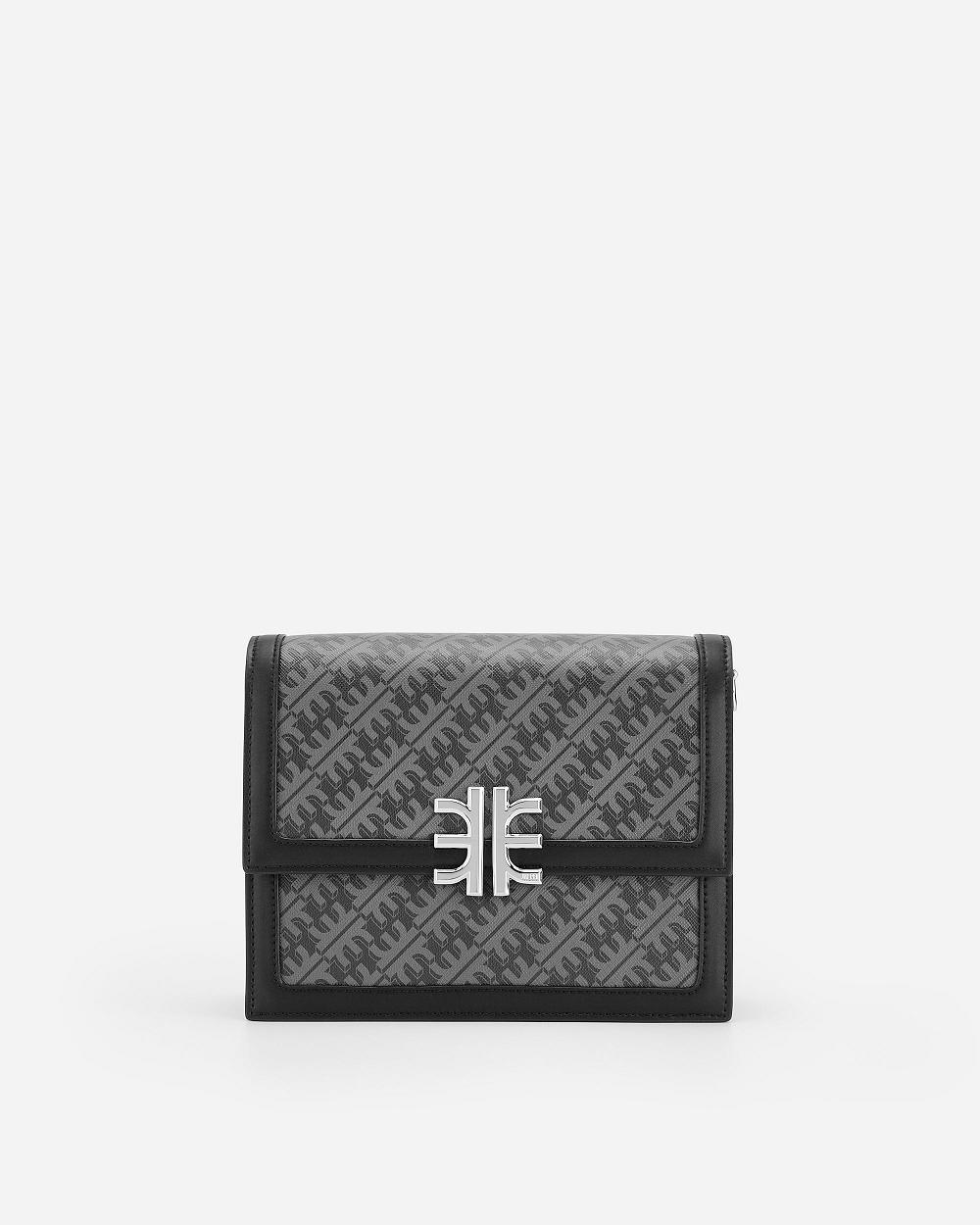 Torba Crossbody JW PEI FEI Mini Flap Women Czarne | PL1023SO