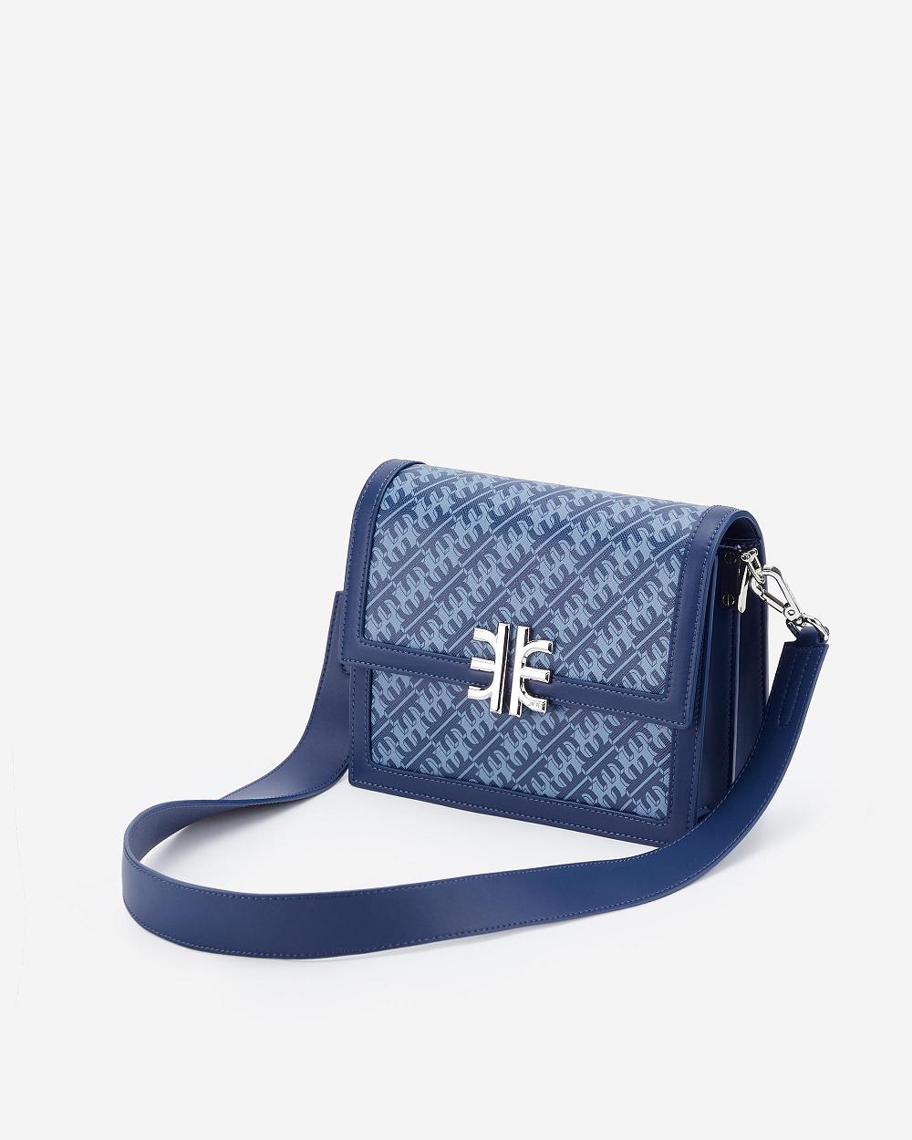 Torba Crossbody JW PEI FEI Mini Flap Women Granatowe | PL1024DN