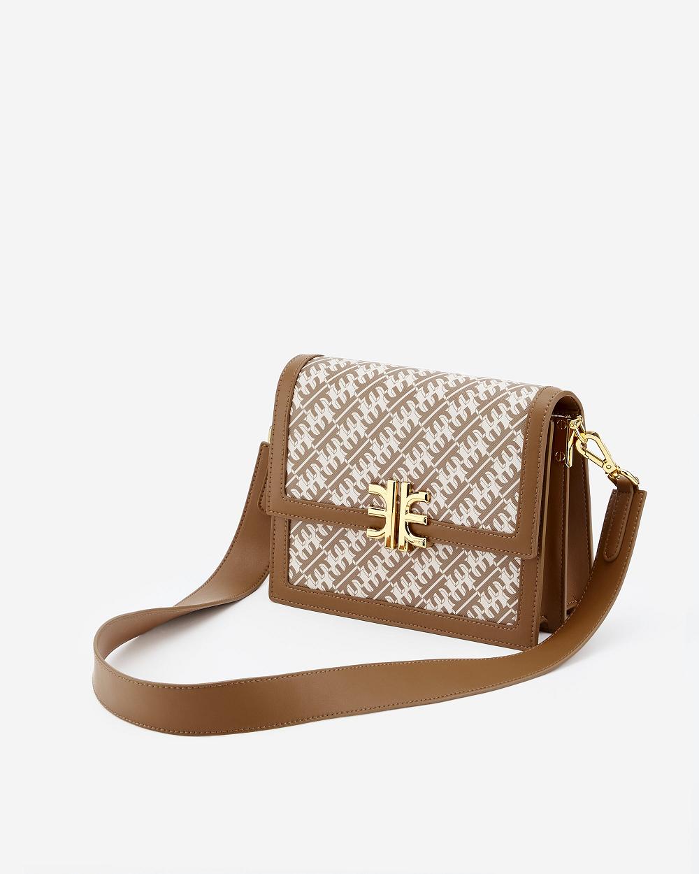 Torba Crossbody JW PEI FEI Mini Flap Women Brązowe | PL1025FM