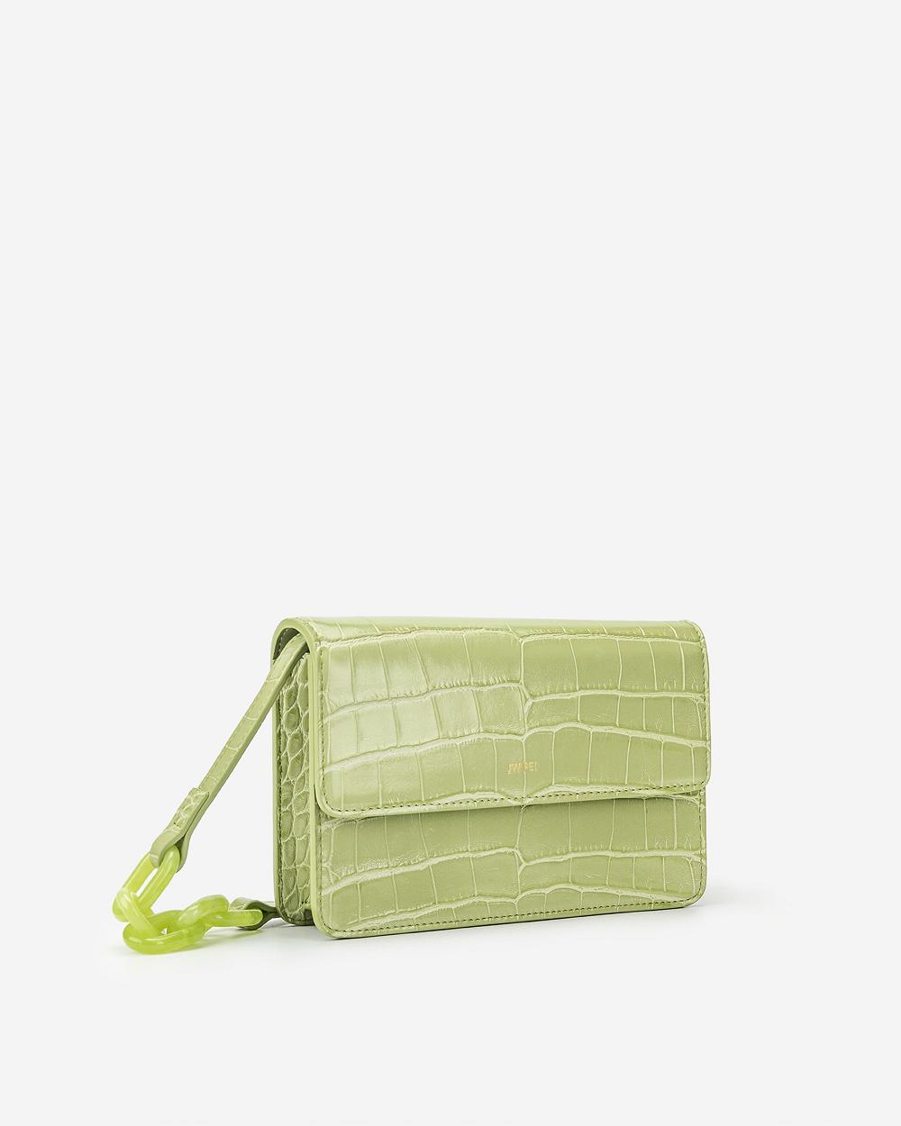 Torba Crossbody JW PEI Julia Acrylic Chain Women Oliwkowe Zielone | PL1029KI