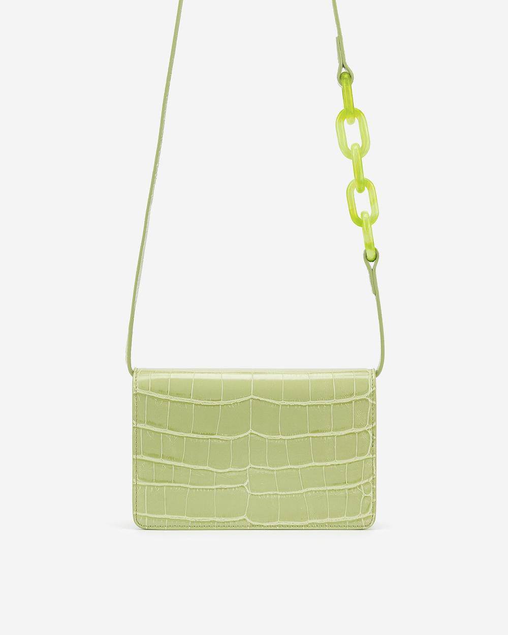 Torba Crossbody JW PEI Julia Acrylic Chain Women Oliwkowe Zielone | PL1029KI